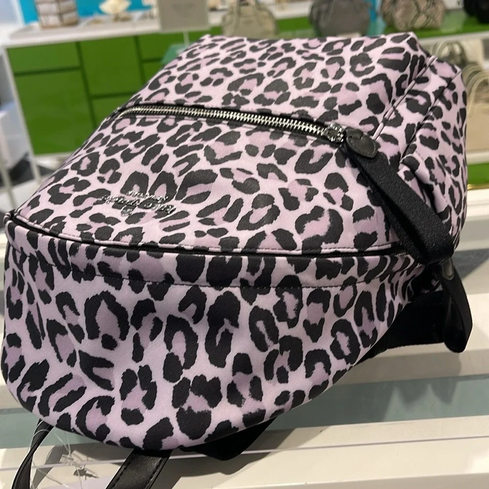 Kate Spade Chelsea Spotted Leopard Medium Backpack Violet 